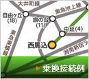 西馬込駅までの乗換接続例